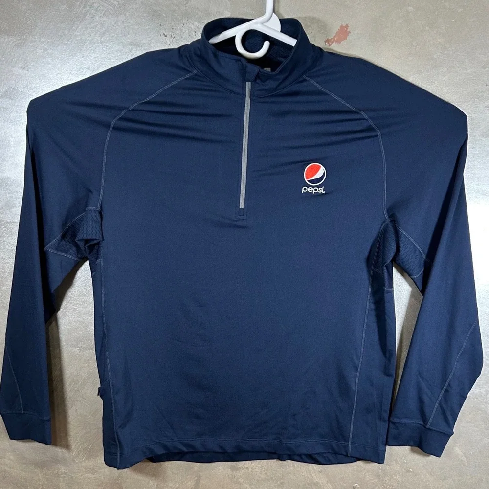 Levelwear Pepsi Employee Appreciation 2022 Navy Blue Quarter Zip Pullover Large